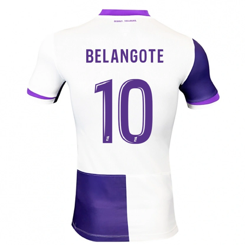 Danxen Mænd Aël Belangote #10 Lilla Hvid Hjemmebane Spillertrøjer 2025/26 Trøje T-Shirt