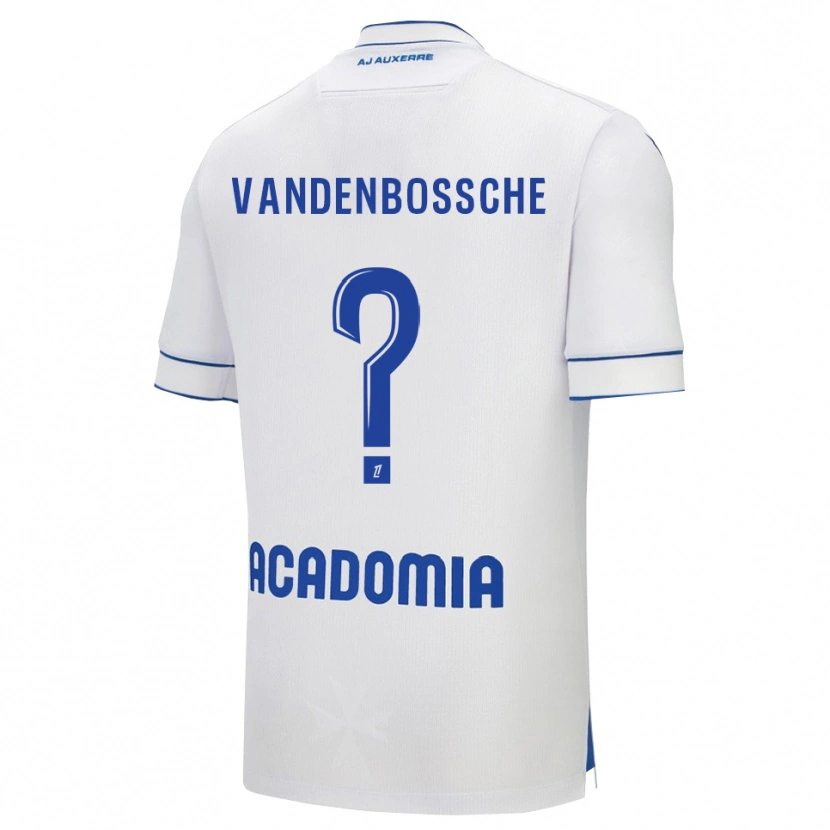 Danxen Mænd Louka Vandenbossche #0 Hvid Blå Hjemmebane Spillertrøjer 2025/26 Trøje T-Shirt