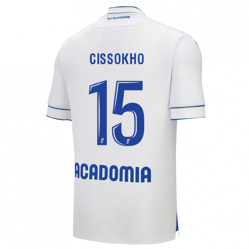 Danxen Mænd Mamoudou Cissokho #15 Hvid Blå Hjemmebane Spillertrøjer 2025/26 Trøje T-Shirt