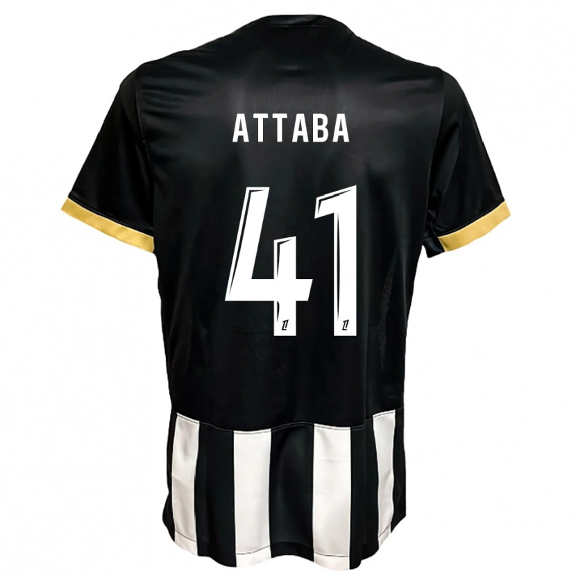 Danxen Mænd Sofian Attaba #41 Sort Hvid Hjemmebane Spillertrøjer 2025/26 Trøje T-Shirt