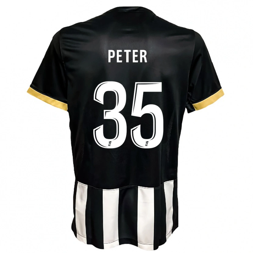 Danxen Mænd Prosper Peter #35 Sort Hvid Hjemmebane Spillertrøjer 2025/26 Trøje T-Shirt
