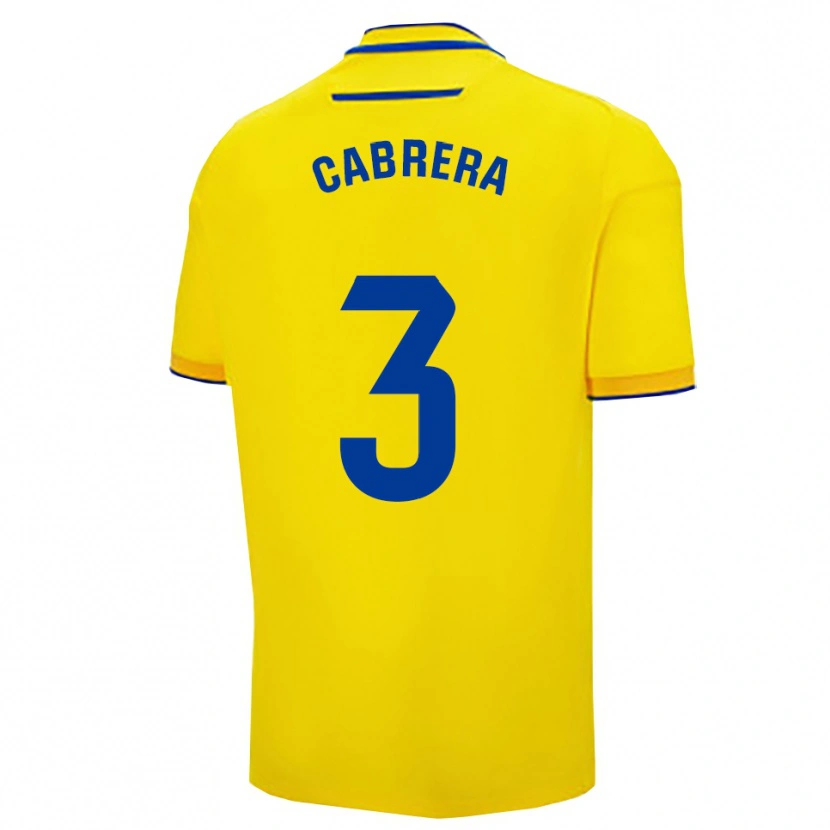 Danxen Mænd Julio Cabrera #3 Gul Navy Hjemmebane Spillertrøjer 2025/26 Trøje T-Shirt