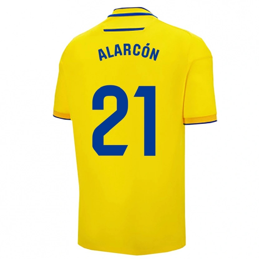 Danxen Mænd Tomás Alarcón #21 Gul Navy Hjemmebane Spillertrøjer 2025/26 Trøje T-Shirt