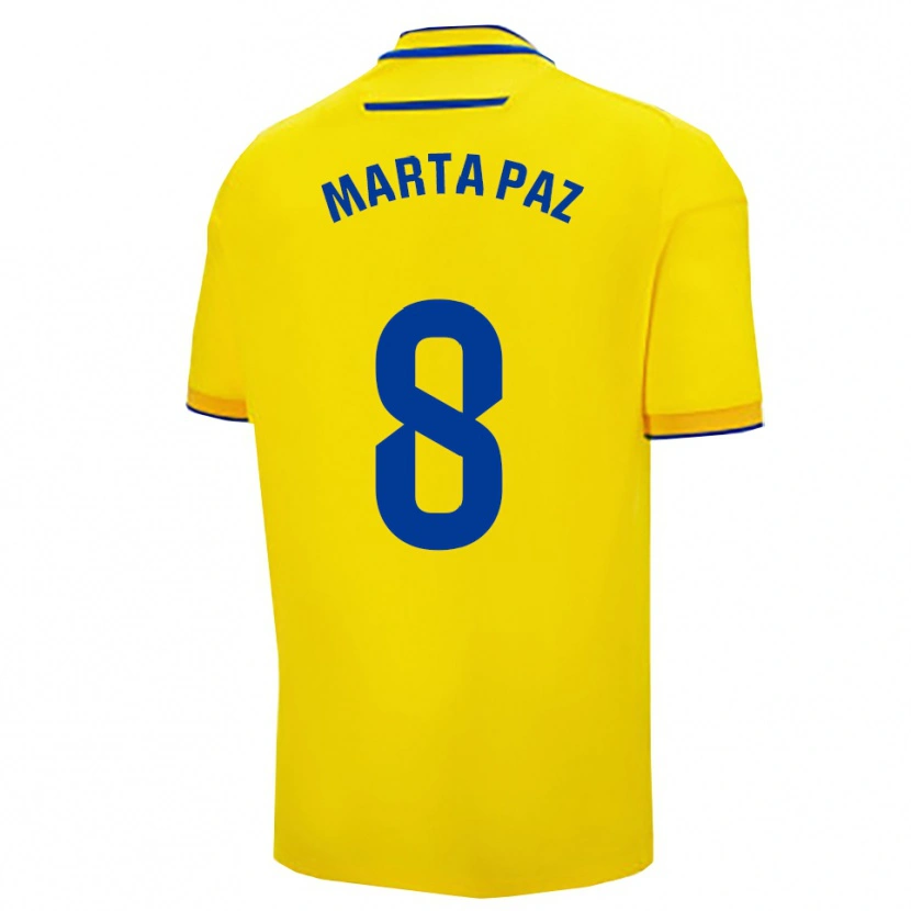 Danxen Mænd Marta Milagros Paz Cruz #8 Gul Navy Hjemmebane Spillertrøjer 2025/26 Trøje T-Shirt