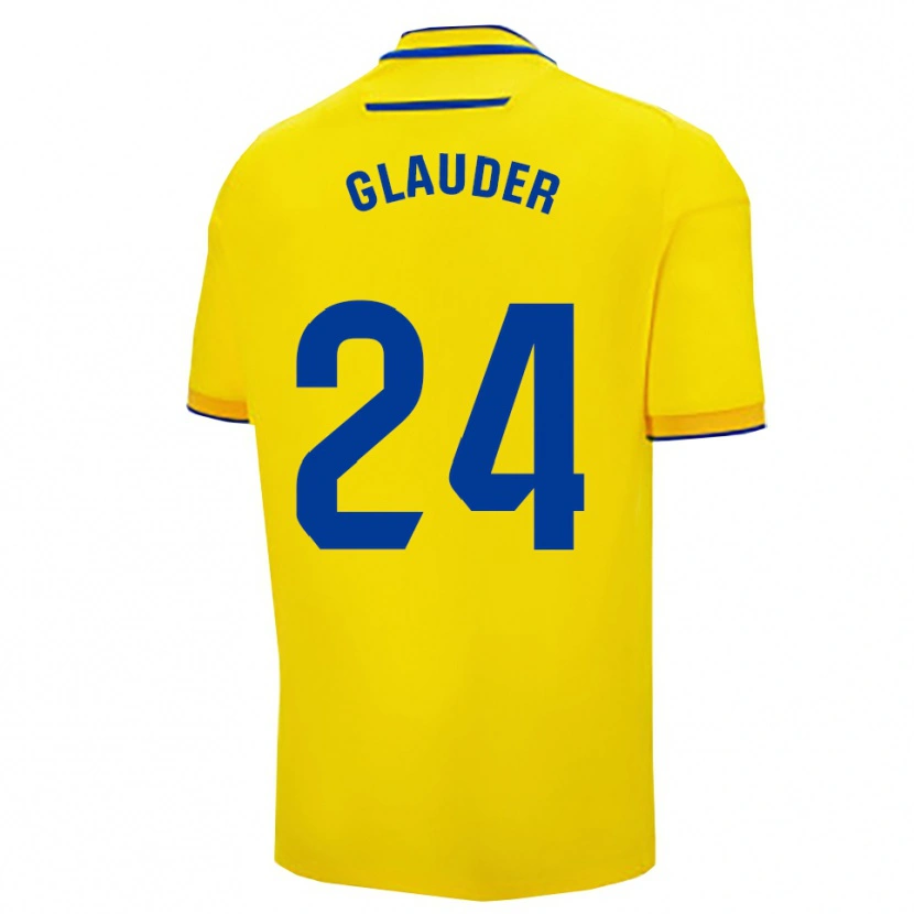 Danxen Mænd Cristian Glauder #24 Gul Navy Hjemmebane Spillertrøjer 2025/26 Trøje T-Shirt
