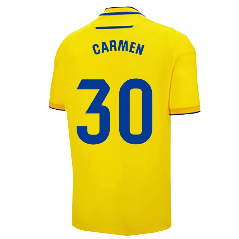 Danxen Mænd Carmen Villalustre Serrano #30 Gul Navy Hjemmebane Spillertrøjer 2025/26 Trøje T-Shirt