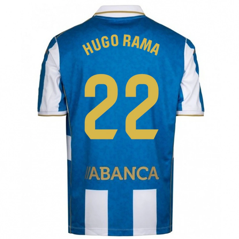 Danxen Mænd Hugo Rama #22 Hvid Blå Hjemmebane Spillertrøjer 2025/26 Trøje T-Shirt