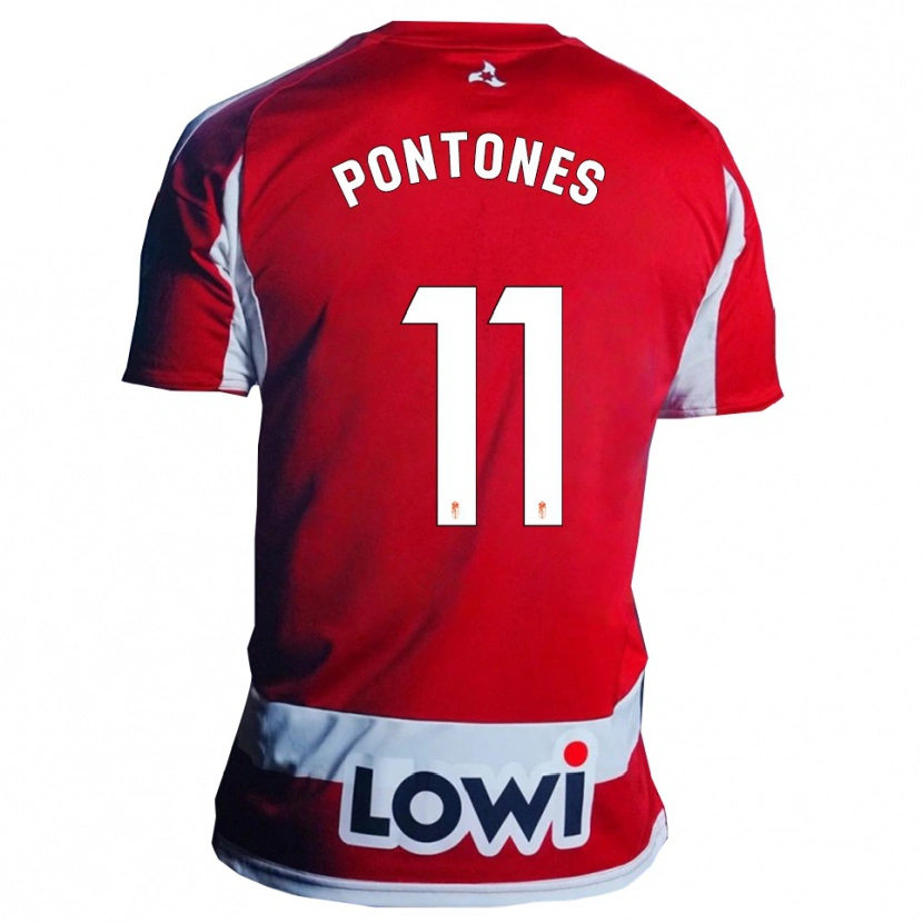 Danxen Mænd Juan Carlos Pontones #11 Rød Hvid Hjemmebane Spillertrøjer 2025/26 Trøje T-Shirt