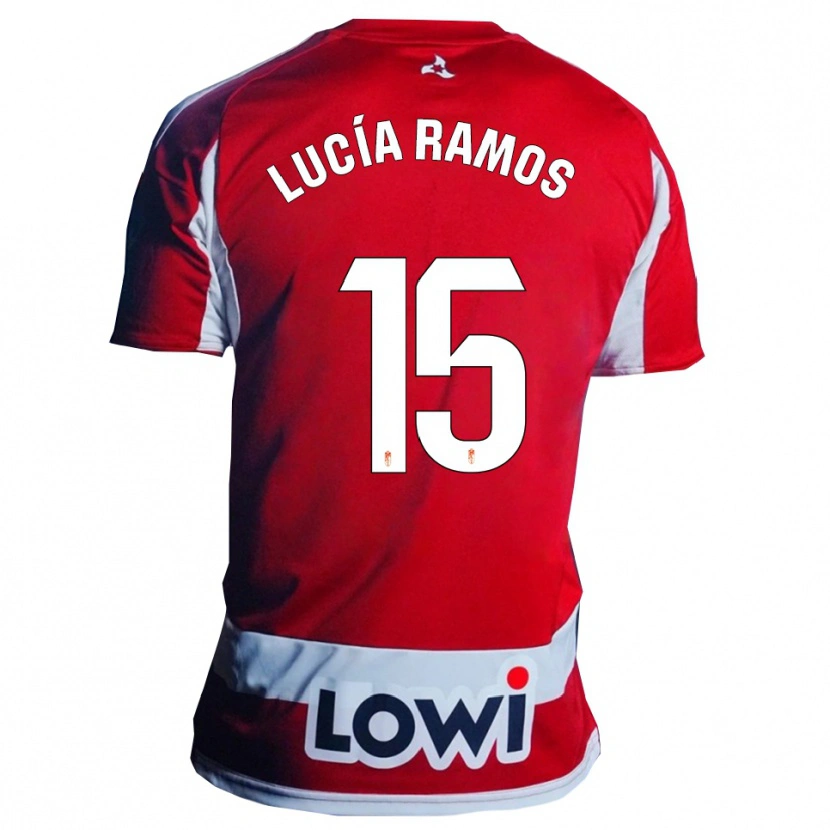 Danxen Mænd Lucía Ramos Narvaez #15 Rød Hvid Hjemmebane Spillertrøjer 2025/26 Trøje T-Shirt