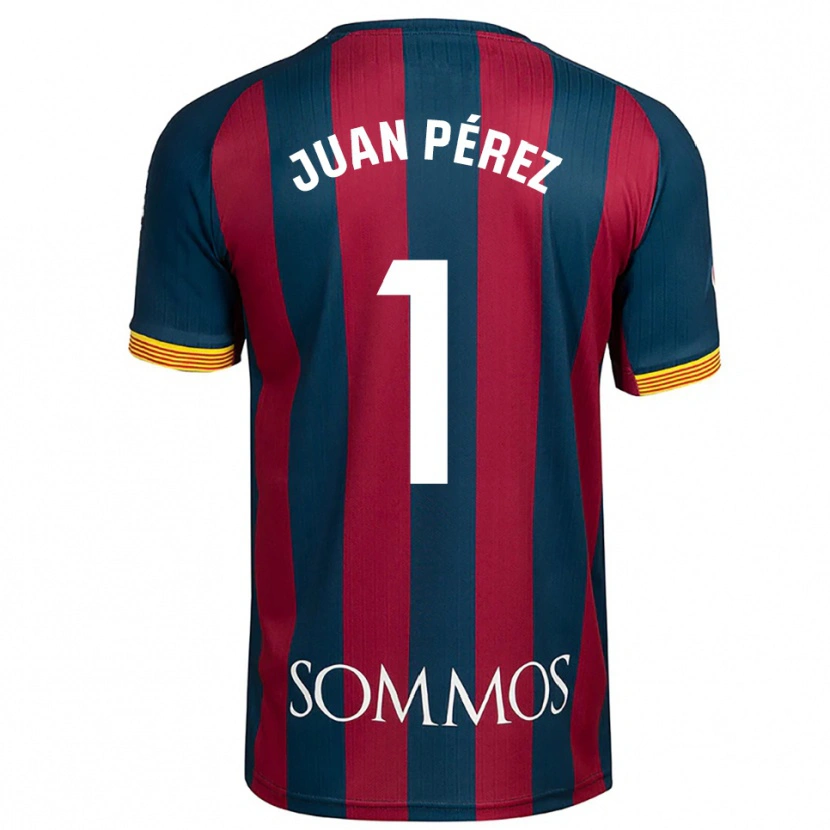 Danxen Mænd Juan Pérez #1 Navy Blå Rød Hjemmebane Spillertrøjer 2025/26 Trøje T-Shirt