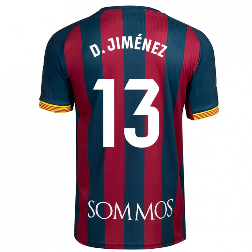 Danxen Mænd Dani Jiménez #13 Navy Blå Rød Hjemmebane Spillertrøjer 2025/26 Trøje T-Shirt