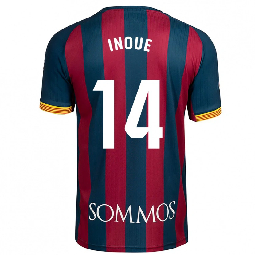 Danxen Mænd Moe Inoue #14 Navy Blå Rød Hjemmebane Spillertrøjer 2025/26 Trøje T-Shirt