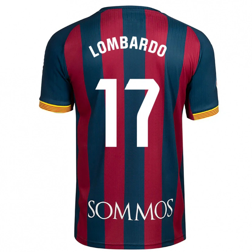 Danxen Mænd Enzo Lombardo #17 Navy Blå Rød Hjemmebane Spillertrøjer 2025/26 Trøje T-Shirt