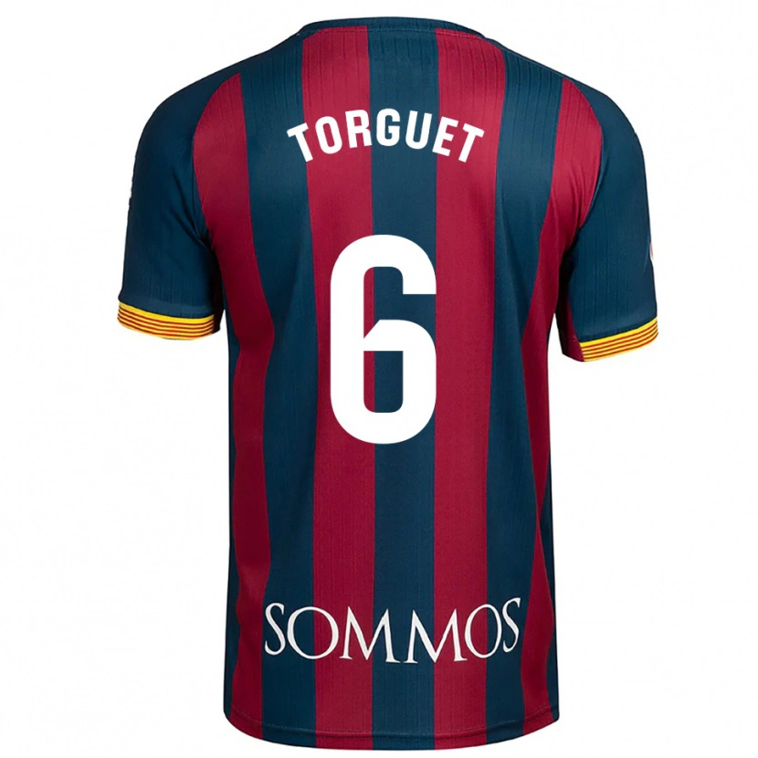 Danxen Mænd Miguel Torguet #6 Navy Blå Rød Hjemmebane Spillertrøjer 2025/26 Trøje T-Shirt