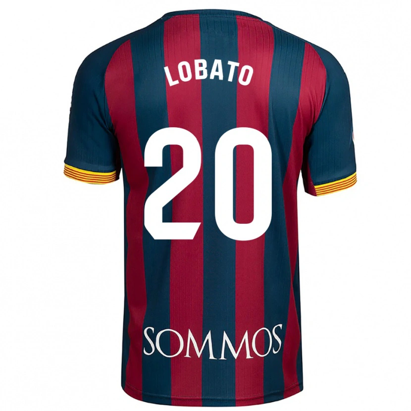 Danxen Mænd Guillermo Lobato #20 Navy Blå Rød Hjemmebane Spillertrøjer 2025/26 Trøje T-Shirt