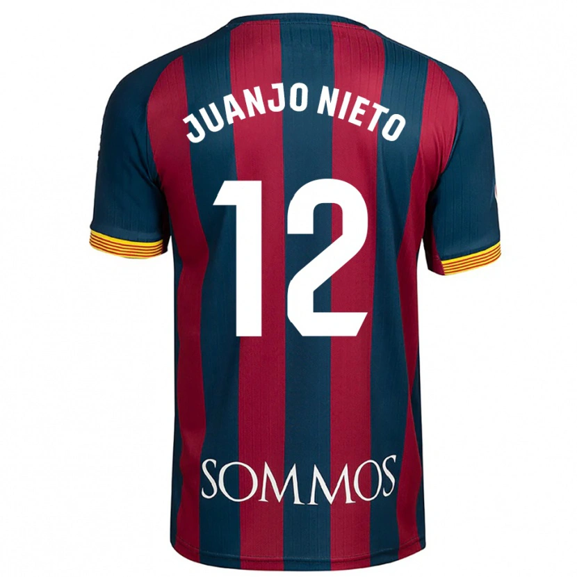 Danxen Mænd Juanjo Nieto #12 Navy Blå Rød Hjemmebane Spillertrøjer 2025/26 Trøje T-Shirt