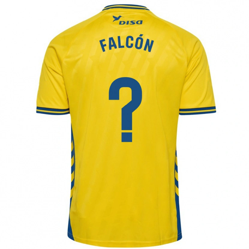 Danxen Mænd Toni Falcón #0 Gul Blå Hjemmebane Spillertrøjer 2025/26 Trøje T-Shirt
