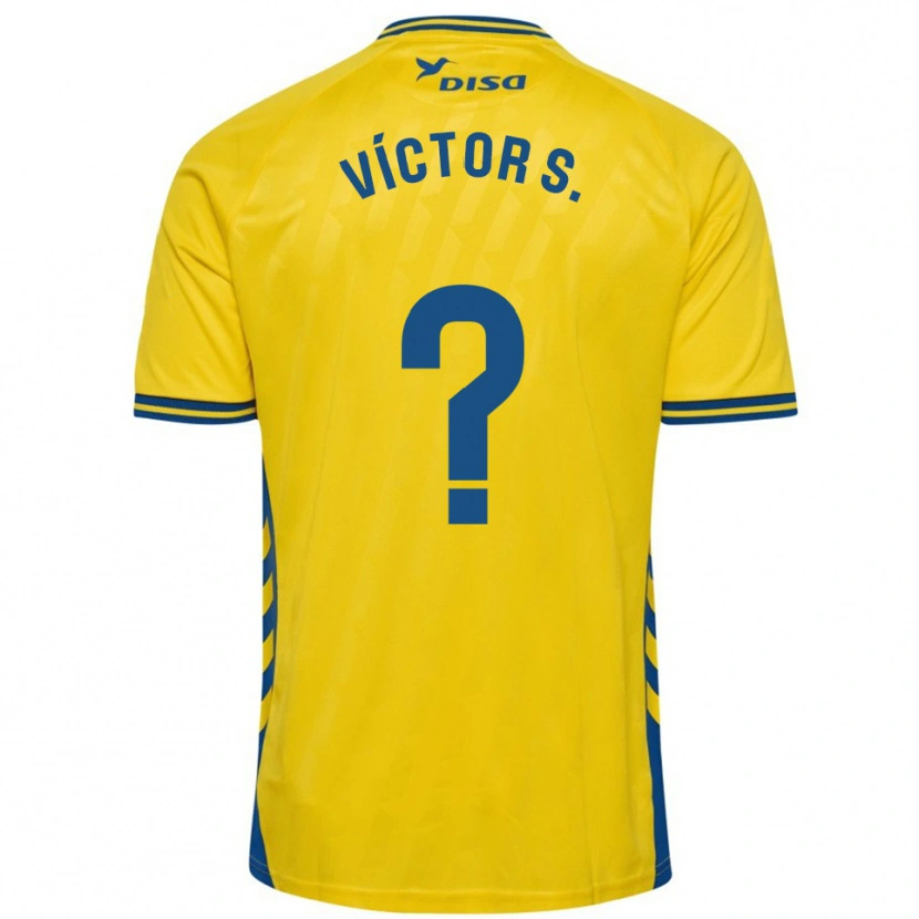 Danxen Mænd Víctor Sánchez #0 Gul Blå Hjemmebane Spillertrøjer 2025/26 Trøje T-Shirt