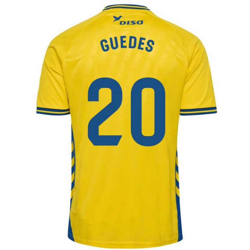 Danxen Mænd Johan Guedes #20 Gul Blå Hjemmebane Spillertrøjer 2025/26 Trøje T-Shirt