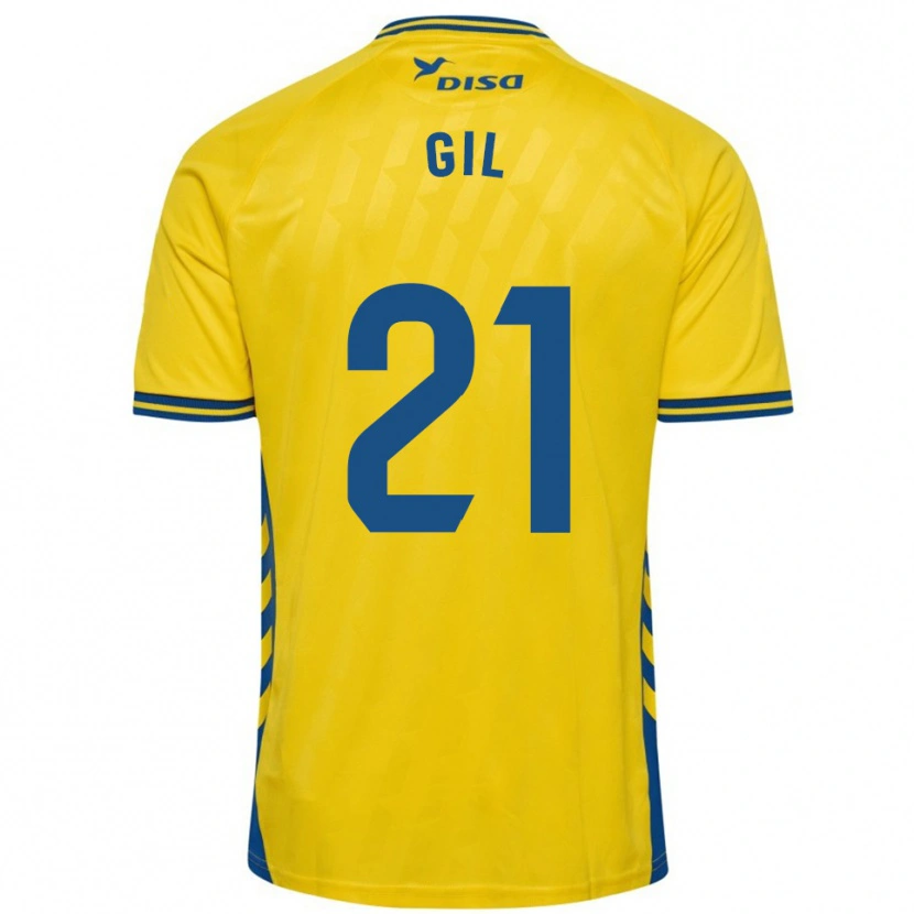 Danxen Mænd Iván Gil #21 Gul Blå Hjemmebane Spillertrøjer 2025/26 Trøje T-Shirt