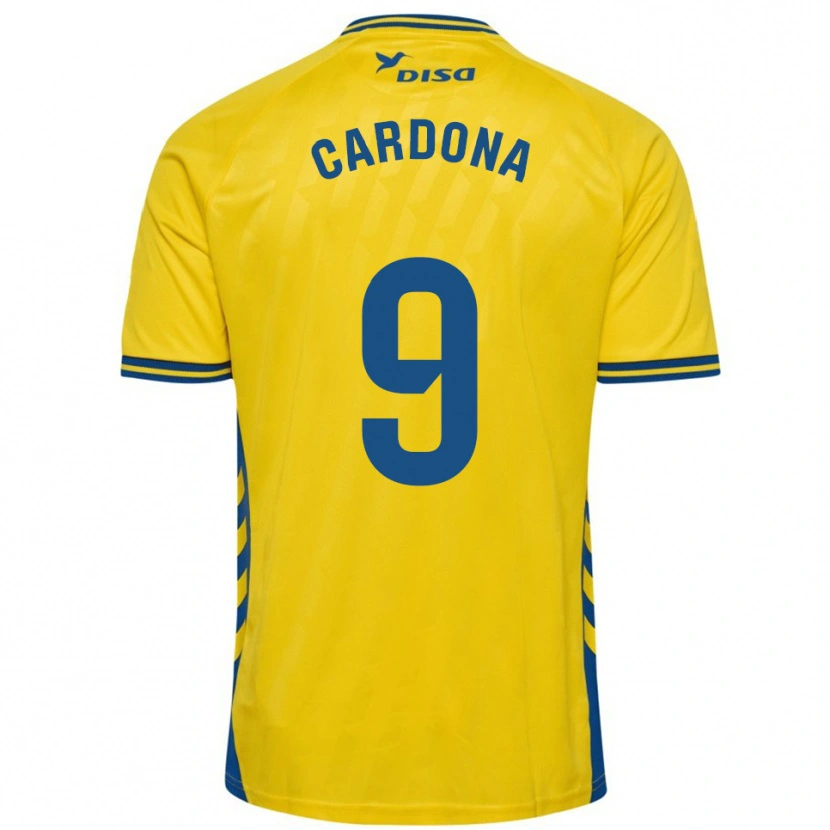 Danxen Mænd Marc Cardona #9 Gul Blå Hjemmebane Spillertrøjer 2025/26 Trøje T-Shirt