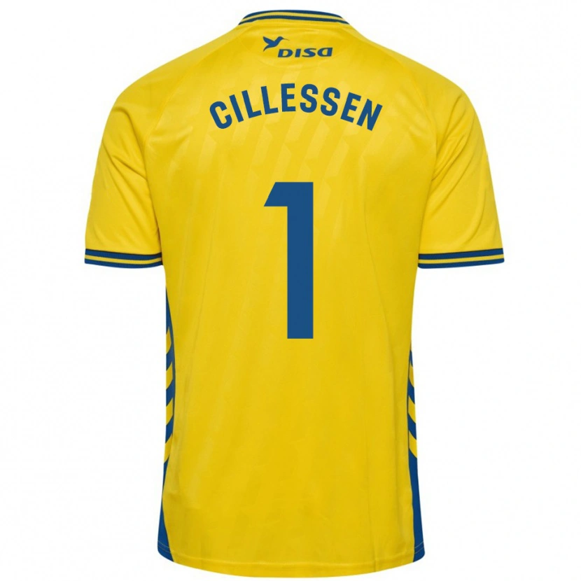 Danxen Mænd Jasper Cillessen #1 Gul Blå Hjemmebane Spillertrøjer 2025/26 Trøje T-Shirt