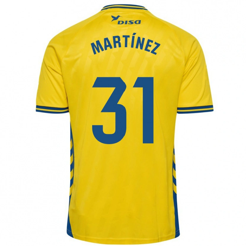 Danxen Mænd Ian Martínez #31 Gul Blå Hjemmebane Spillertrøjer 2025/26 Trøje T-Shirt