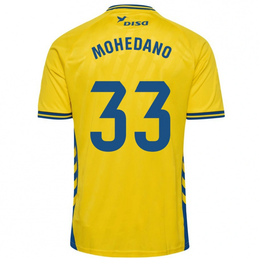 Danxen Mænd Eduard Mohedano #33 Gul Blå Hjemmebane Spillertrøjer 2025/26 Trøje T-Shirt