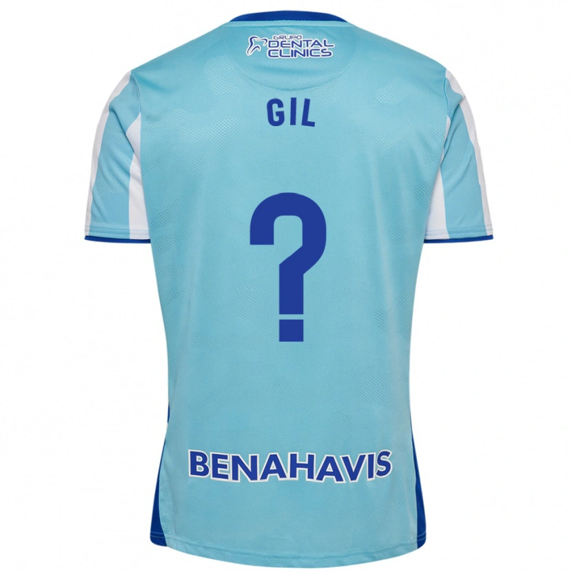 Danxen Mænd José Gil #0 Himmelblå Hvid Hjemmebane Spillertrøjer 2025/26 Trøje T-Shirt