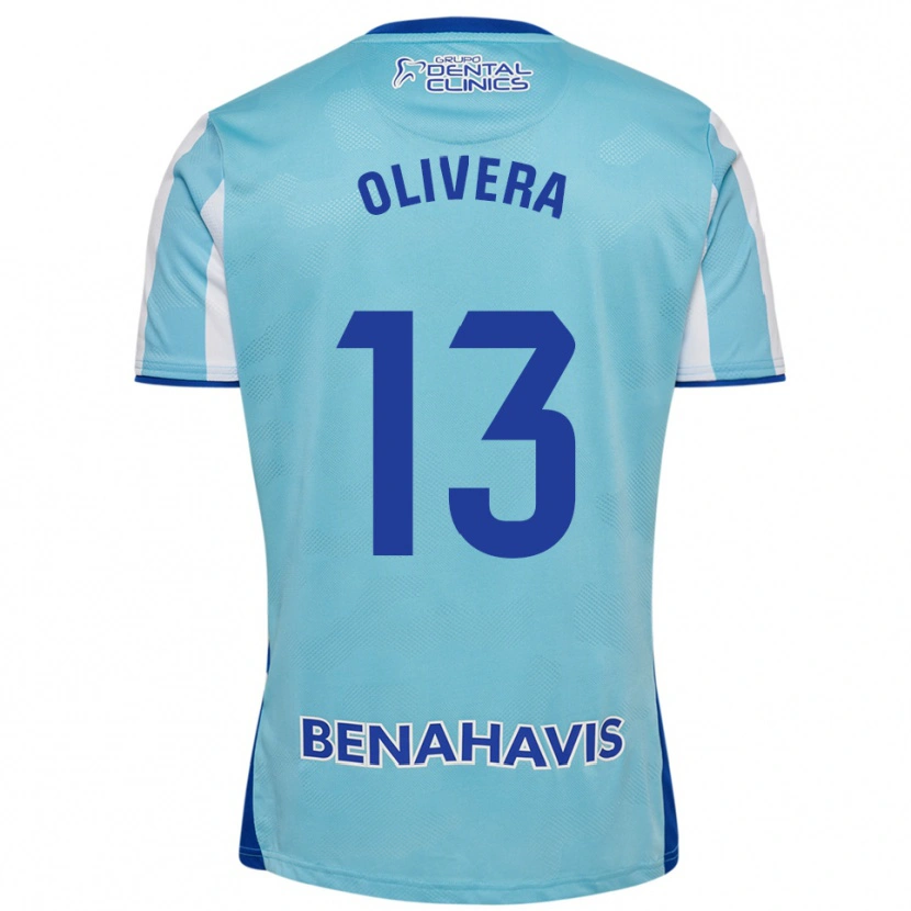 Danxen Mænd Fernando Olivera #13 Himmelblå Hvid Hjemmebane Spillertrøjer 2025/26 Trøje T-Shirt