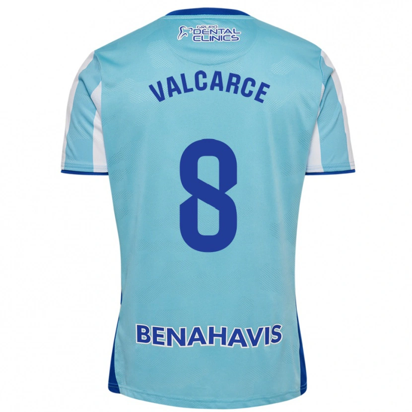 Danxen Mænd Alejandro Valcarce #8 Himmelblå Hvid Hjemmebane Spillertrøjer 2025/26 Trøje T-Shirt