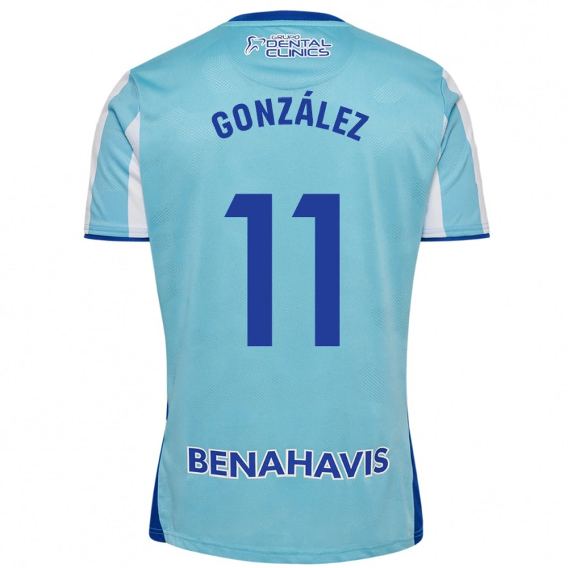 Danxen Mænd Óscar González #11 Himmelblå Hvid Hjemmebane Spillertrøjer 2025/26 Trøje T-Shirt