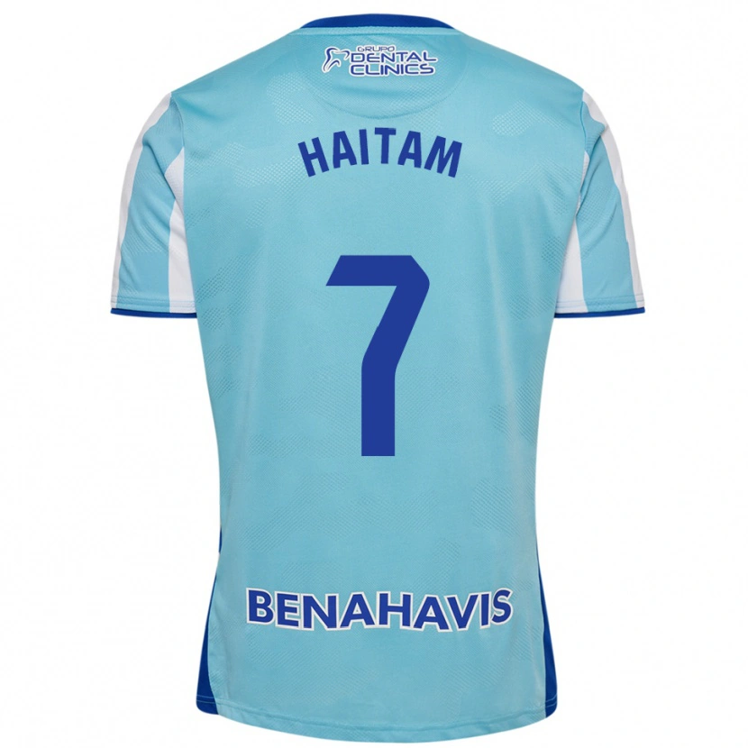 Danxen Mænd Haitam Abaida #7 Himmelblå Hvid Hjemmebane Spillertrøjer 2025/26 Trøje T-Shirt