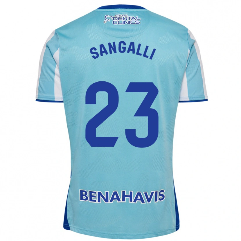 Danxen Mænd Luca Sangalli #23 Himmelblå Hvid Hjemmebane Spillertrøjer 2025/26 Trøje T-Shirt