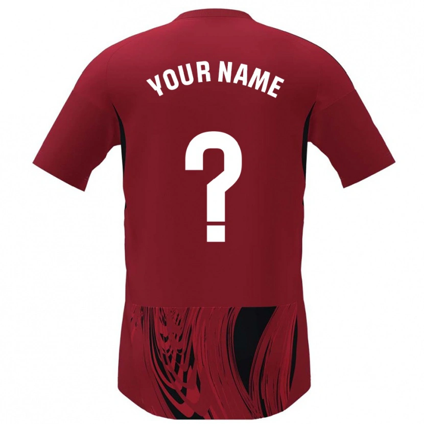 Danxen Mænd Dit Navn #0 Rød Sort Hjemmebane Spillertrøjer 2025/26 Trøje T-Shirt