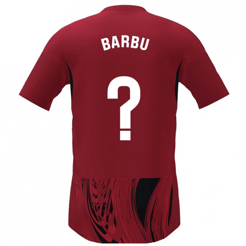 Danxen Mænd Álex Barbu #0 Rød Sort Hjemmebane Spillertrøjer 2025/26 Trøje T-Shirt