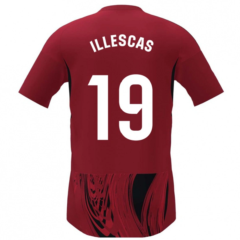 Danxen Mænd Marino Illescas #19 Rød Sort Hjemmebane Spillertrøjer 2025/26 Trøje T-Shirt