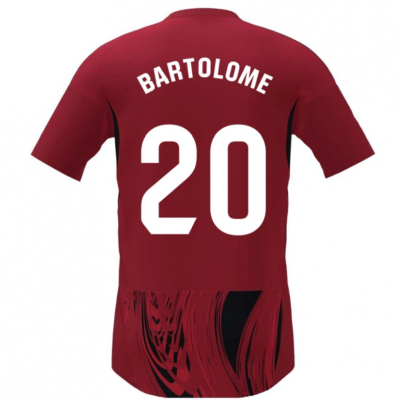 Danxen Mænd Diego Bartolomé #20 Rød Sort Hjemmebane Spillertrøjer 2025/26 Trøje T-Shirt
