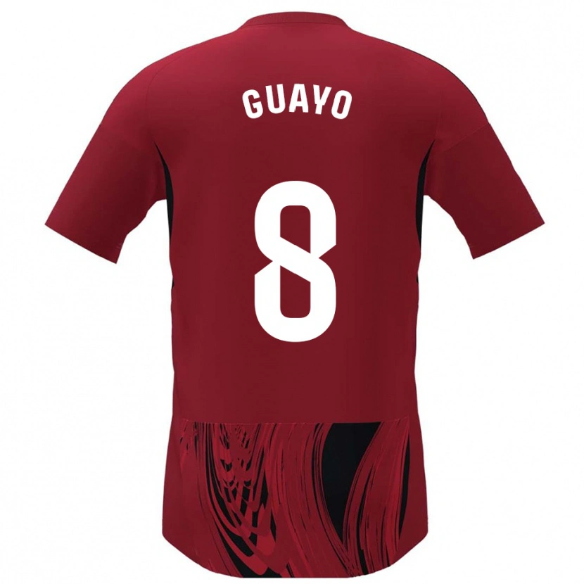 Danxen Mænd Guayo #8 Rød Sort Hjemmebane Spillertrøjer 2025/26 Trøje T-Shirt