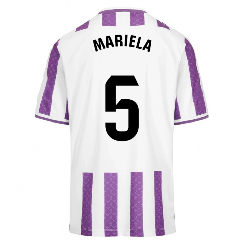 Danxen Mænd Mariela Conde Gomez #5 Lilla Hvid Hjemmebane Spillertrøjer 2025/26 Trøje T-Shirt