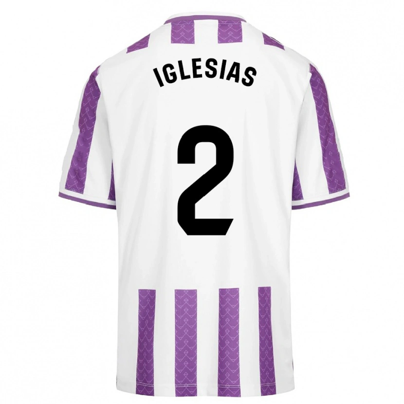 Danxen Mænd Koke Iglesias #2 Lilla Hvid Hjemmebane Spillertrøjer 2025/26 Trøje T-Shirt