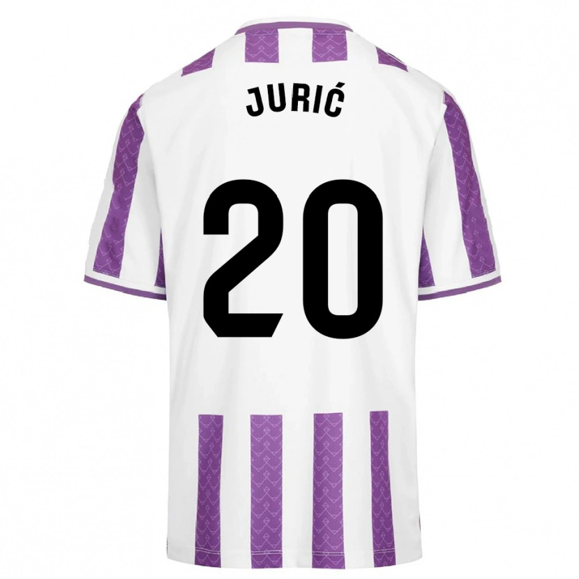 Danxen Mænd Stanko Juric #20 Lilla Hvid Hjemmebane Spillertrøjer 2025/26 Trøje T-Shirt