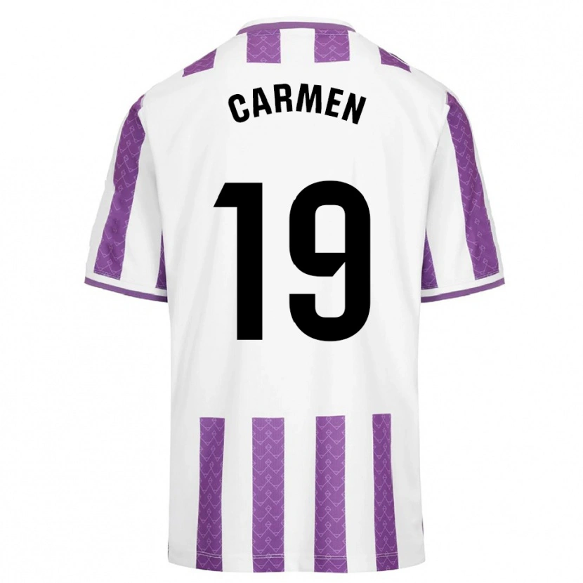 Danxen Mænd Carmen García Morquecho #19 Lilla Hvid Hjemmebane Spillertrøjer 2025/26 Trøje T-Shirt