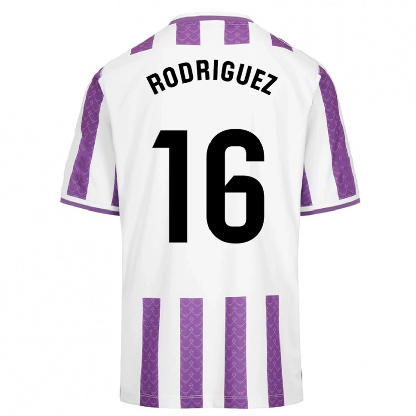 Danxen Mænd Gabriel Rodríguez #16 Lilla Hvid Hjemmebane Spillertrøjer 2025/26 Trøje T-Shirt