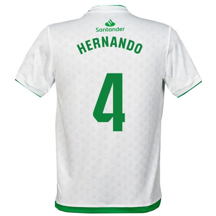 Danxen Mænd Manu Hernando #4 Grøn Hvid Hjemmebane Spillertrøjer 2025/26 Trøje T-Shirt
