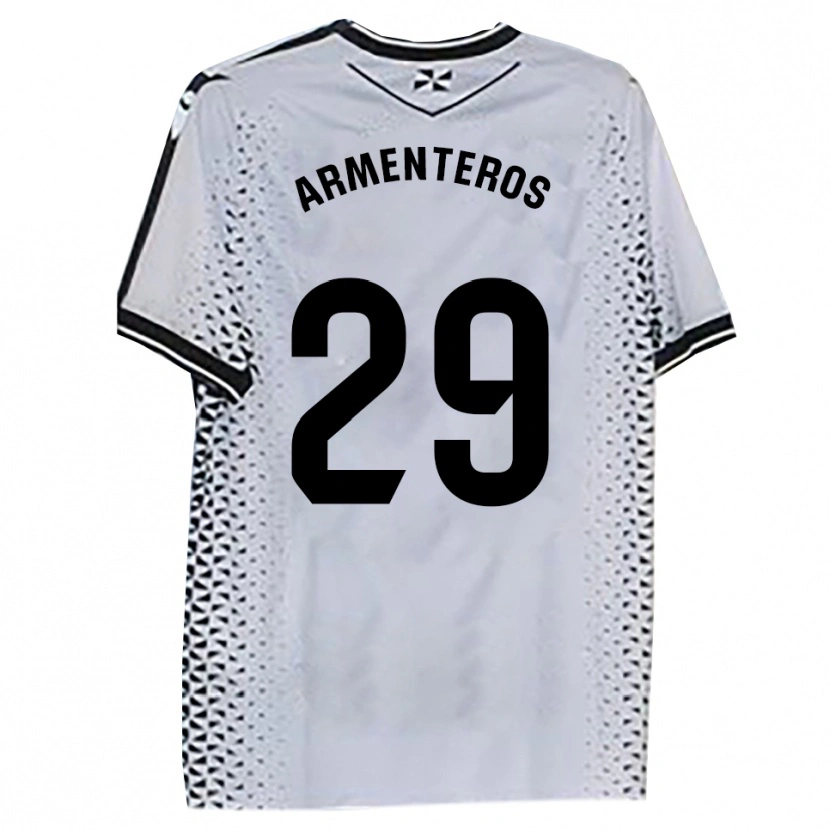 Danxen Mænd Víctor Armenteros #29 Hvid Sort Hjemmebane Spillertrøjer 2025/26 Trøje T-Shirt