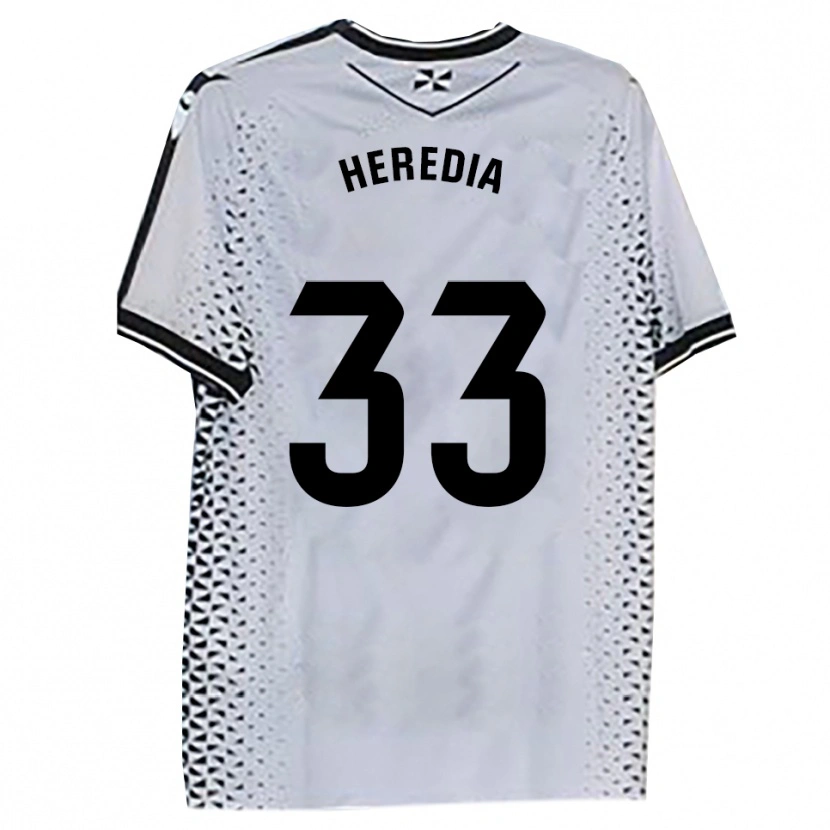 Danxen Mænd Juanpe Heredia #33 Hvid Sort Hjemmebane Spillertrøjer 2025/26 Trøje T-Shirt