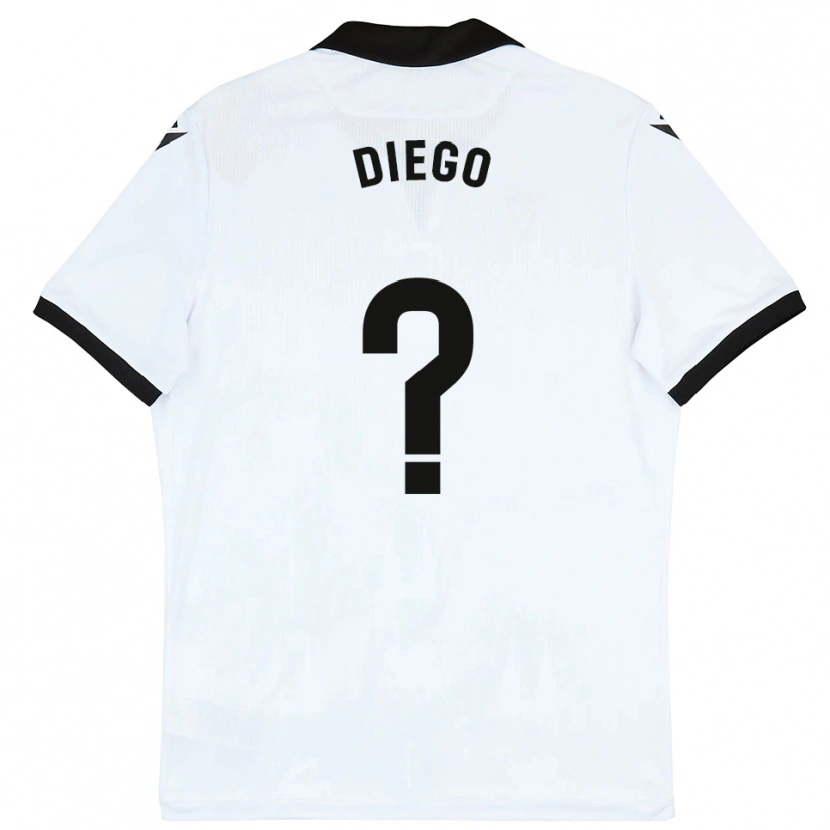 Danxen Mænd Diego Sánchez #0 Hvid Sort Hjemmebane Spillertrøjer 2025/26 Trøje T-Shirt