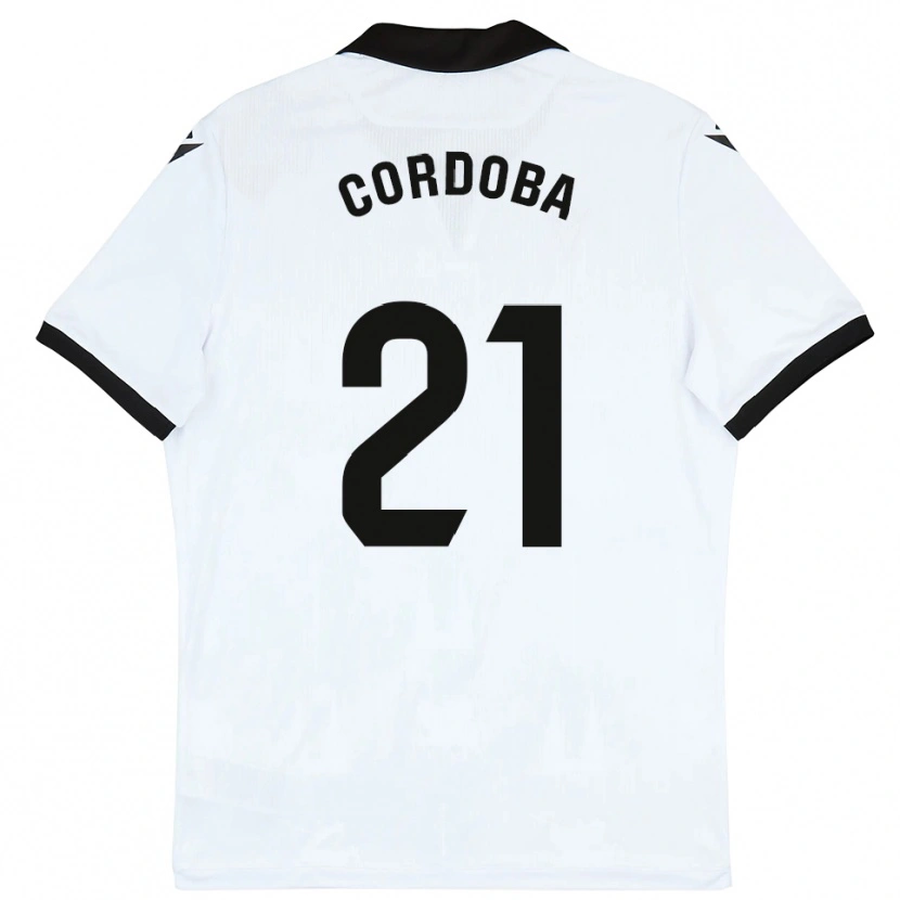 Danxen Mænd Iñigo Córdoba #21 Hvid Sort Hjemmebane Spillertrøjer 2025/26 Trøje T-Shirt