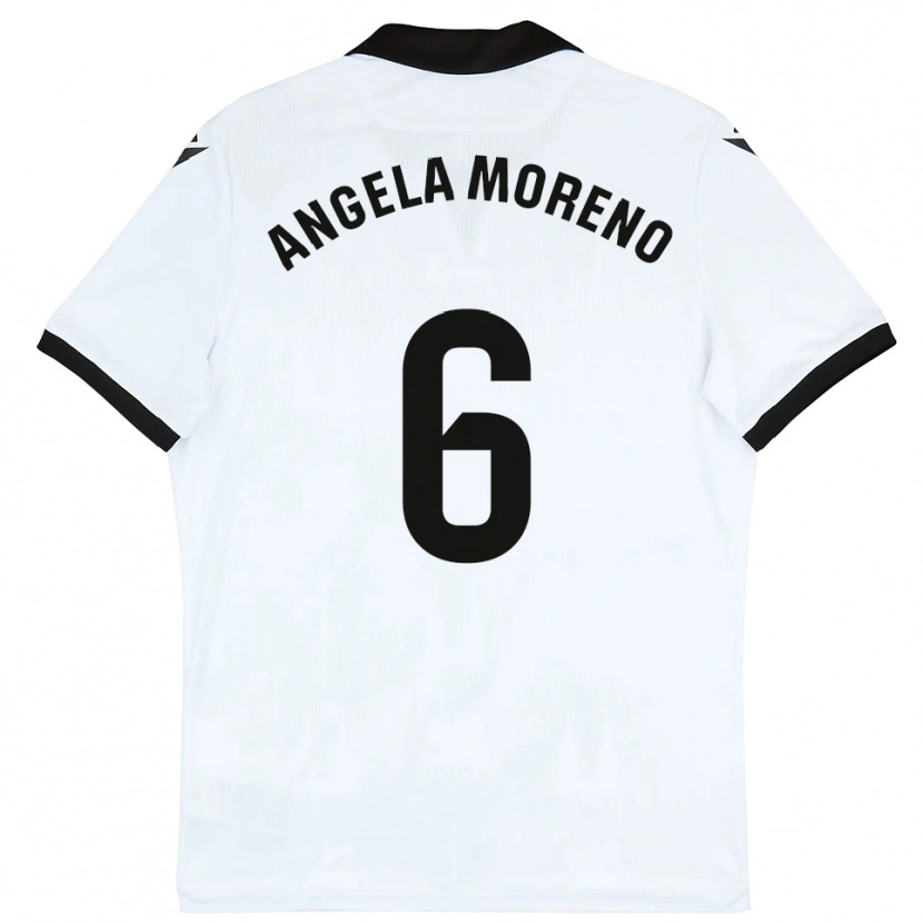 Danxen Mænd Angela Moreno #6 Hvid Sort Hjemmebane Spillertrøjer 2025/26 Trøje T-Shirt